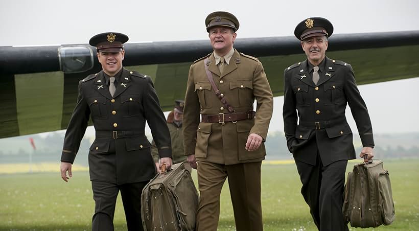 George Clooney, Matt Damon, and Hugh Bonneville in The Monuments Men (2014)