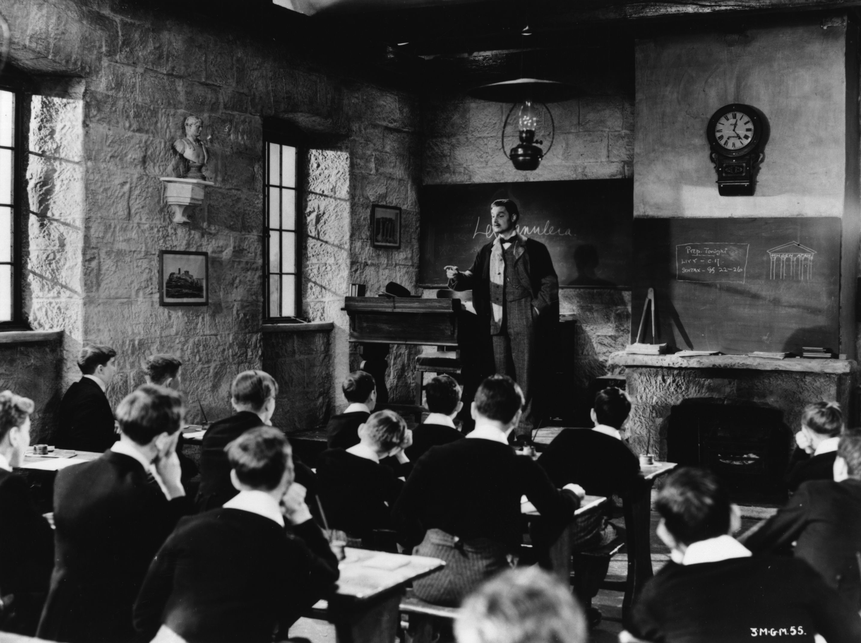 Leonard Boucher, Henry Caine, Leo de Pokorny, Robert Donat, Cyril Frankel, Jack Lambert, Patrick Ludlow, Ronald Ward, and Caven Watson in Goodbye, Mr. Chips (1939)