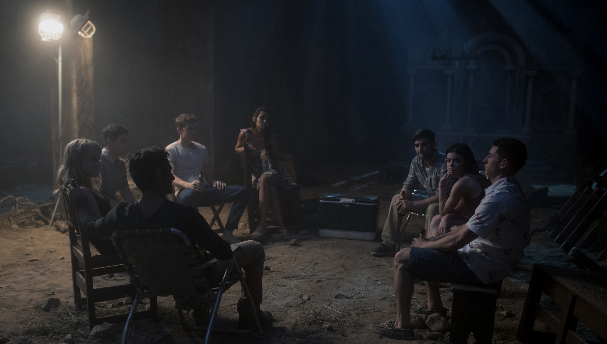 Tyler Posey, Nolan Gerard Funk, Sam Lerner, Lucy Hale, Sophia Ali, Landon Liboiron, Hayden Szeto, and Violett Beane in Truth or Dare (2018)