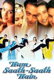 Karisma Kapoor, Salman Khan, Tabu, Sonali Bendre, Mohnish Behl, and Saif Ali Khan in Hum Saath-Saath Hain (1999)