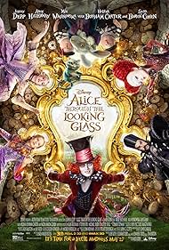 Johnny Depp, Helena Bonham Carter, Anne Hathaway, Sacha Baron Cohen, Matt Lucas, and Mia Wasikowska in Alice Through the Looking Glass (2016)