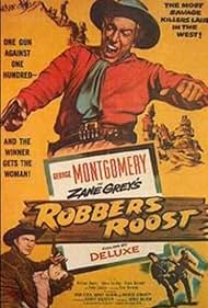 Richard Boone, Sylvia Findley, and George Montgomery in Robbers' Roost (1955)