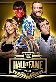 Andy Kaufman, Rey Mysterio, Stacy Keibler, Keiji Mutô, and Tim White in WWE Hall of Fame (2023)