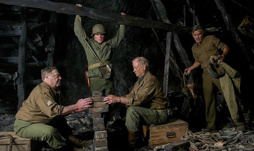 George Clooney, Bill Murray, Matt Damon, and John Goodman in The Monuments Men (2014)