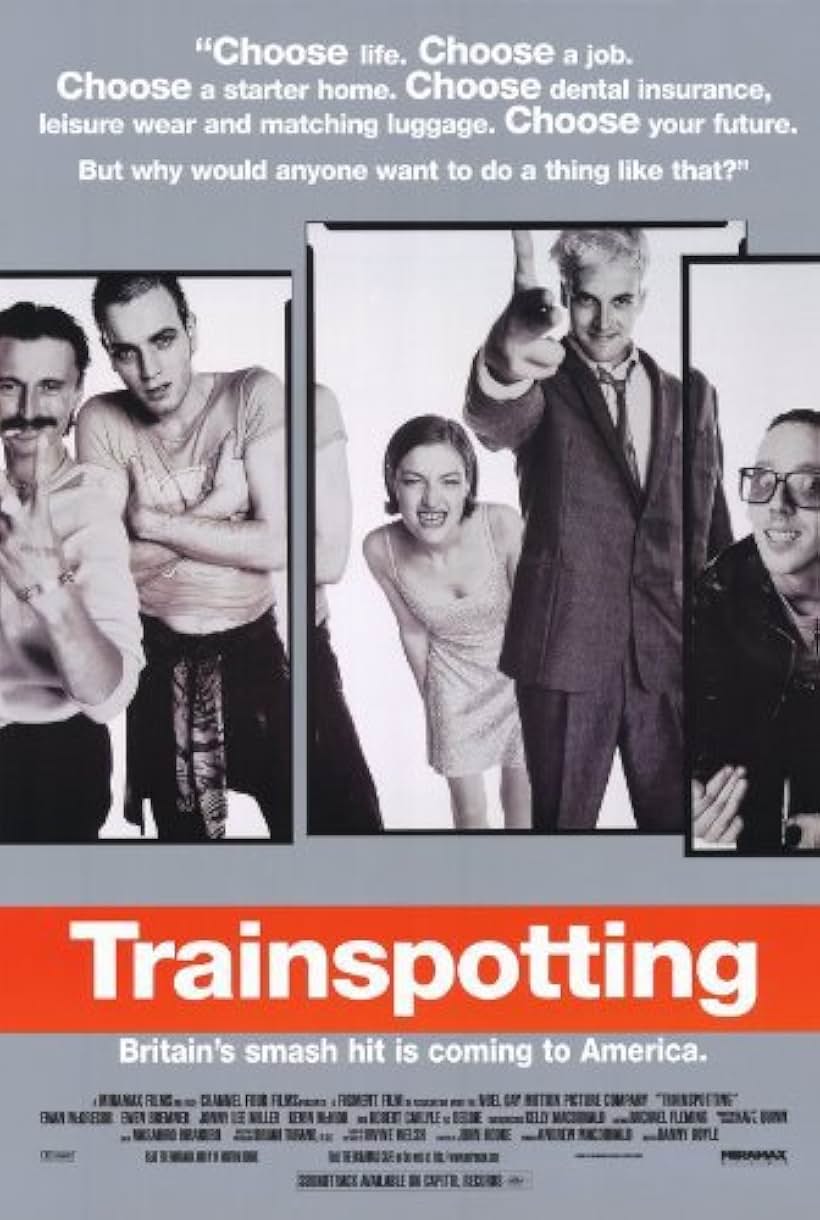 Ewan McGregor, Robert Carlyle, Jonny Lee Miller, Ewen Bremner, and Kelly Macdonald in Trainspotting (1996)