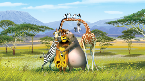 Jada Pinkett Smith, Chris Rock, David Schwimmer, Ben Stiller, Sacha Baron Cohen, John DiMaggio, Tom McGrath, Christopher Knights, and Chris Miller in Madagascar: Escape 2 Africa (2008)