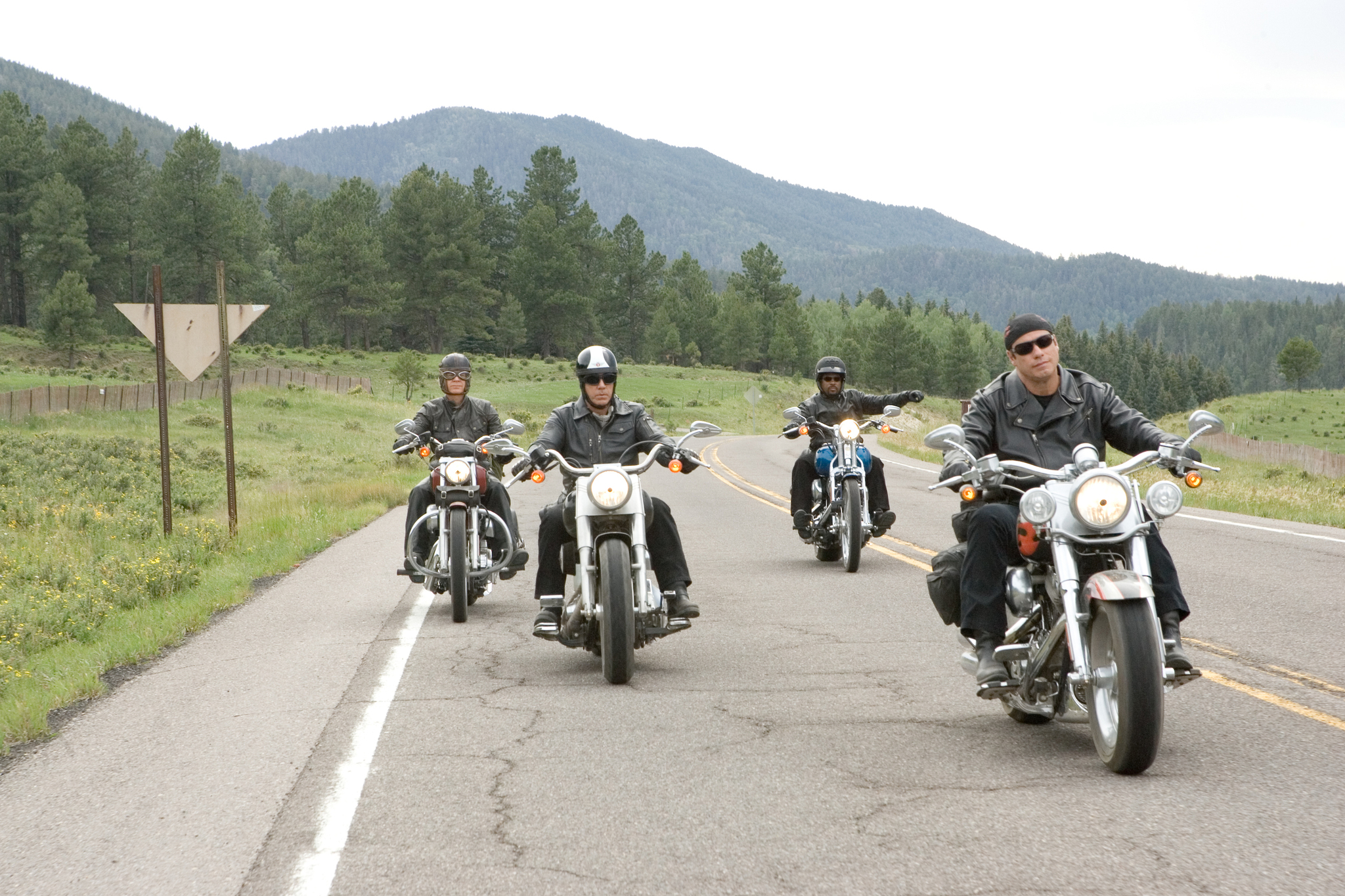 John Travolta, William H. Macy, Tim Allen, and Martin Lawrence in Wild Hogs (2007)