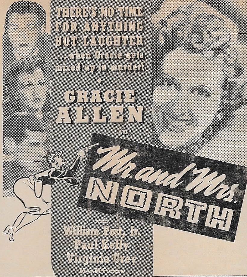 Gracie Allen, Virginia Grey, Paul Kelly, and William Post Jr. in Mr. and Mrs. North (1942)