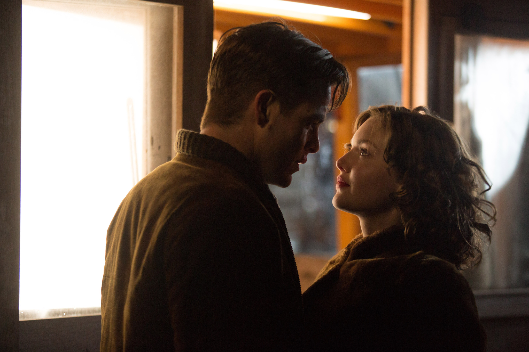 Holliday Grainger and Chris Pine in The Finest Hours (2016)