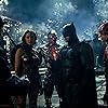 Ben Affleck, J.K. Simmons, Gal Gadot, Ezra Miller, and Ray Fisher in Justice League (2017)