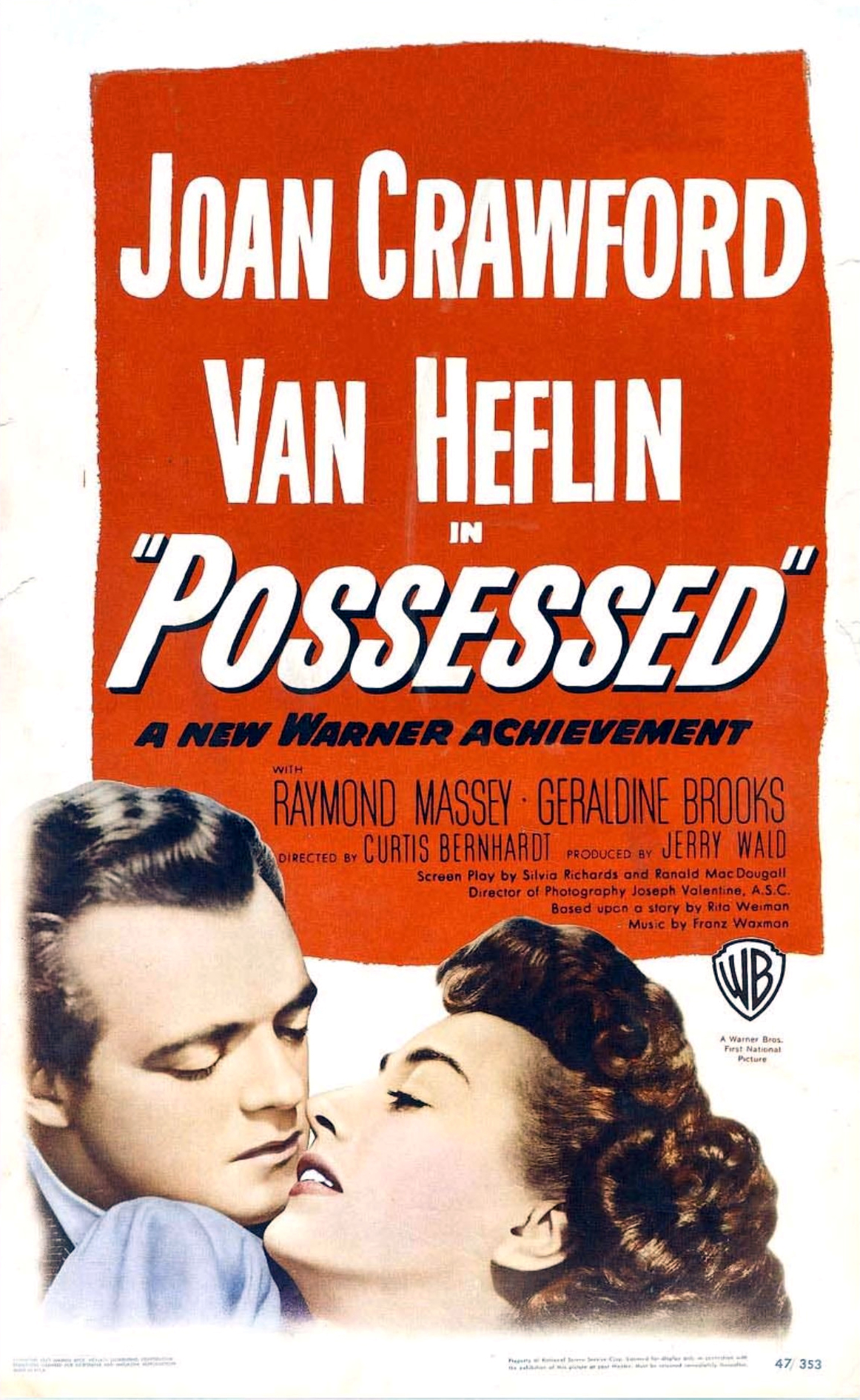 Joan Crawford and Van Heflin in Possessed (1947)