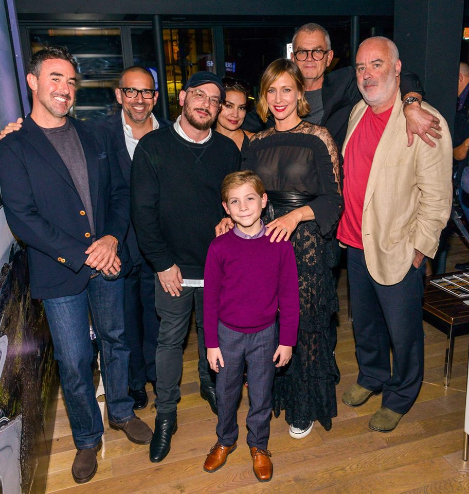 Vera Farmiga, Courtney Solomon, Scott Karol, Jordan Roberts, Patrick Aiello, and Jacob Tremblay at an event for Burn Your Maps (2016)