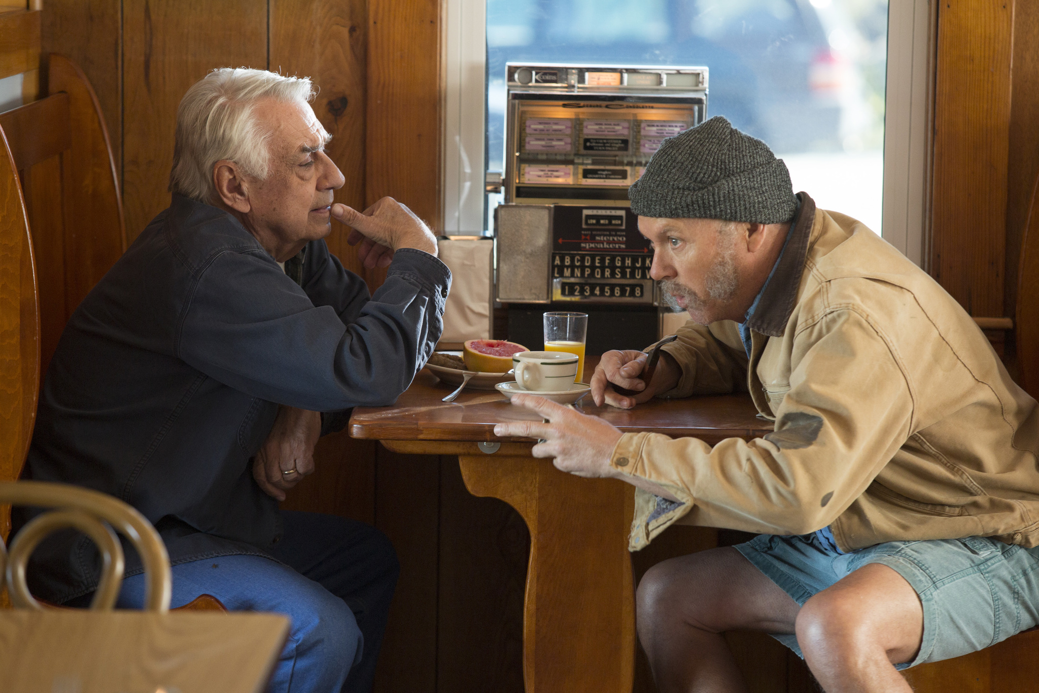 Michael Keaton and Philip Baker Hall in Clear History (2013)