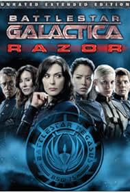 Michelle Forbes, Mary McDonnell, Edward James Olmos, Jamie Bamber, Katee Sackhoff, and Stephany Jacobsen in Battlestar Galactica: Razor (2007)