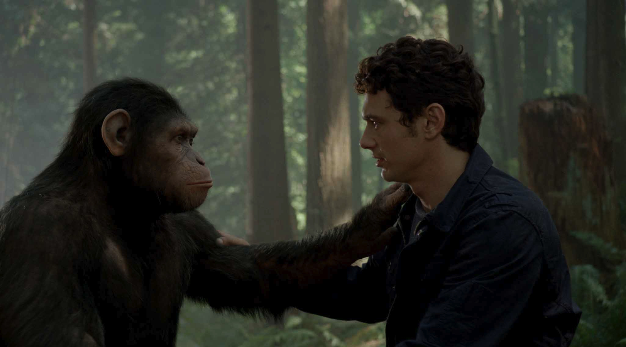 James Franco and Andy Serkis in Rise of the Planet of the Apes (2011)