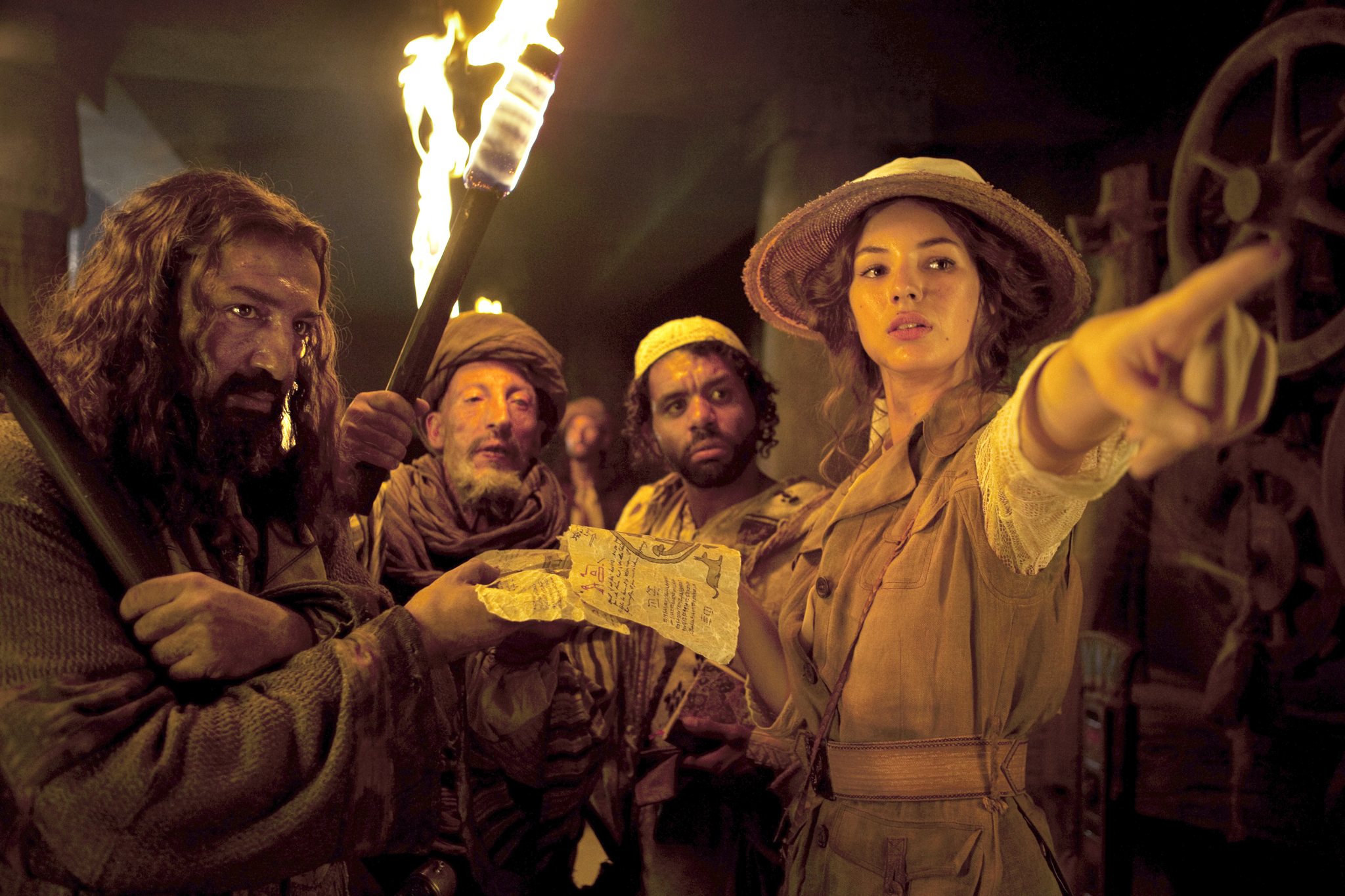 Moussa Maaskri, Mostefa Zerguine, Youssef Hajdi, and Louise Bourgoin in The Extraordinary Adventures of Adèle Blanc-Sec (2010)