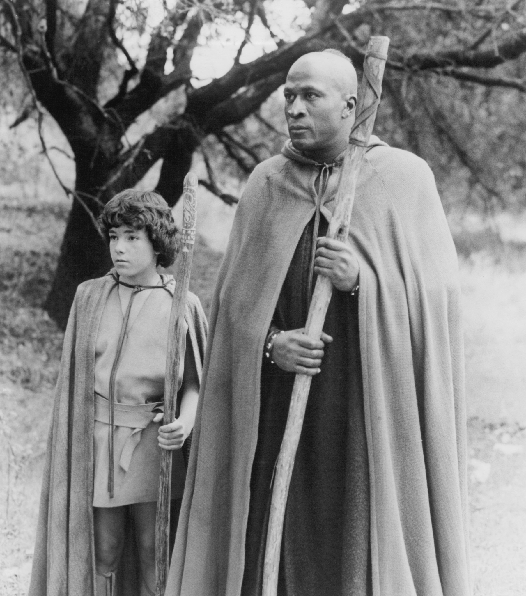 John Amos and Joshua Milrad in The Beastmaster (1982)