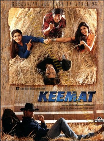 Sonali Bendre, Saif Ali Khan, Akshay Kumar, and Raveena Tandon in Keemat: They Are Back (1998)