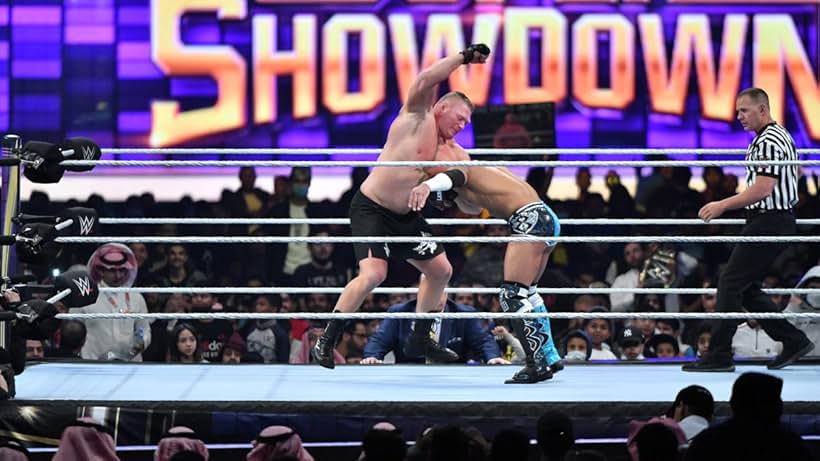 Brock Lesnar and Trevor Mann in WWE Super Show-Down (2020)