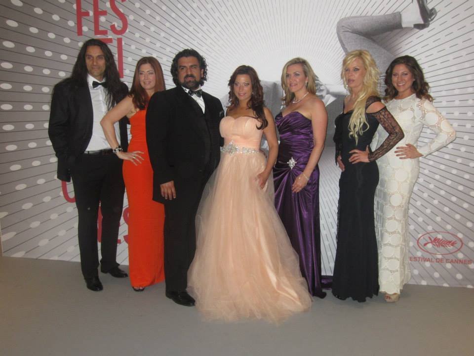 "Milwood" Cannes 2013 World Premiere. Musician Nedy John Cross, EP Angela Calvert, Producers Gabriel Schmidt and Michelle Romano, Actress Jessica Duval, Music Producer Ute Ehrenberg