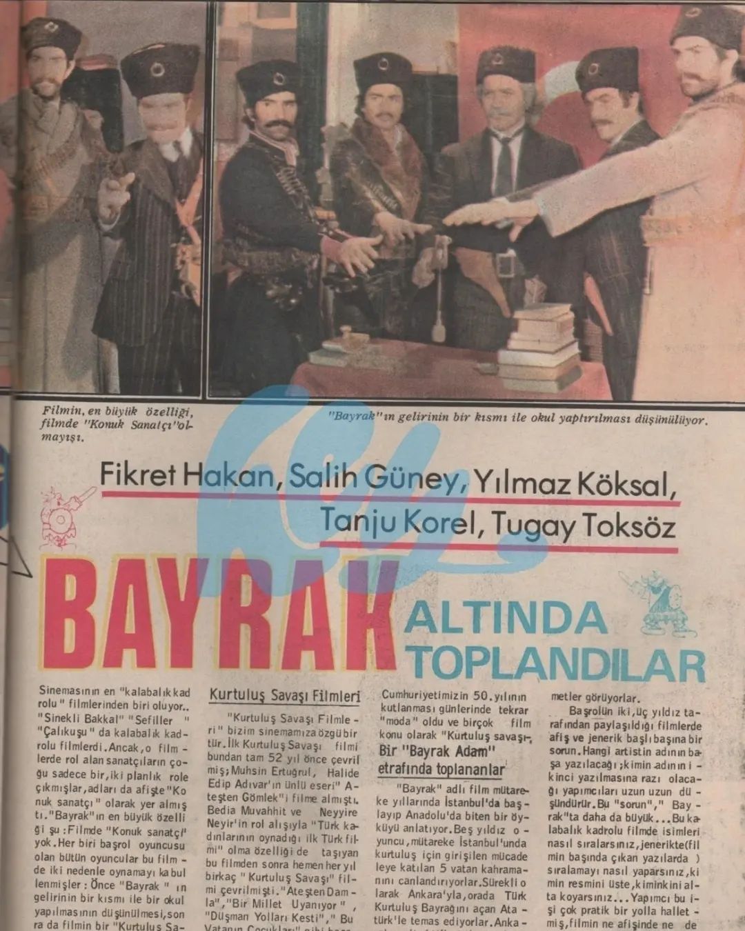 Salih Güney, Fikret Hakan, Yilmaz Köksal, Tanju Korel, and Tugay Toksöz in Kahramanlar (1974)