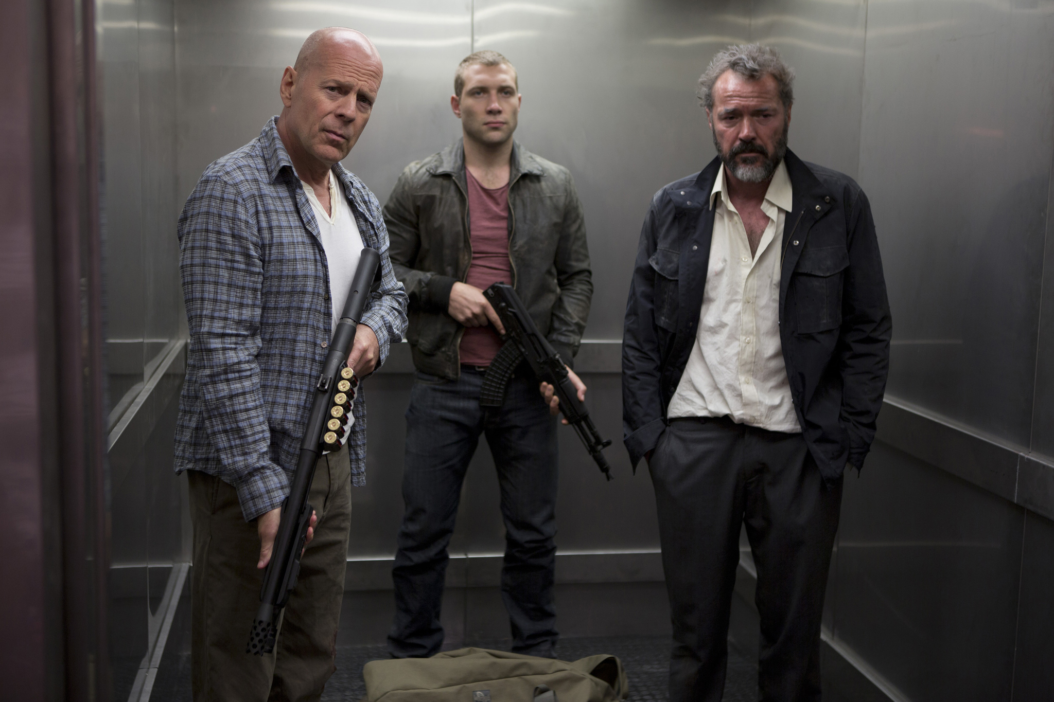 Bruce Willis, Sebastian Koch, and Jai Courtney in A Good Day to Die Hard (2013)