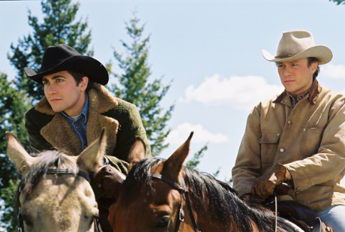 Heath Ledger and Jake Gyllenhaal in Brokeback Mountain (2005)