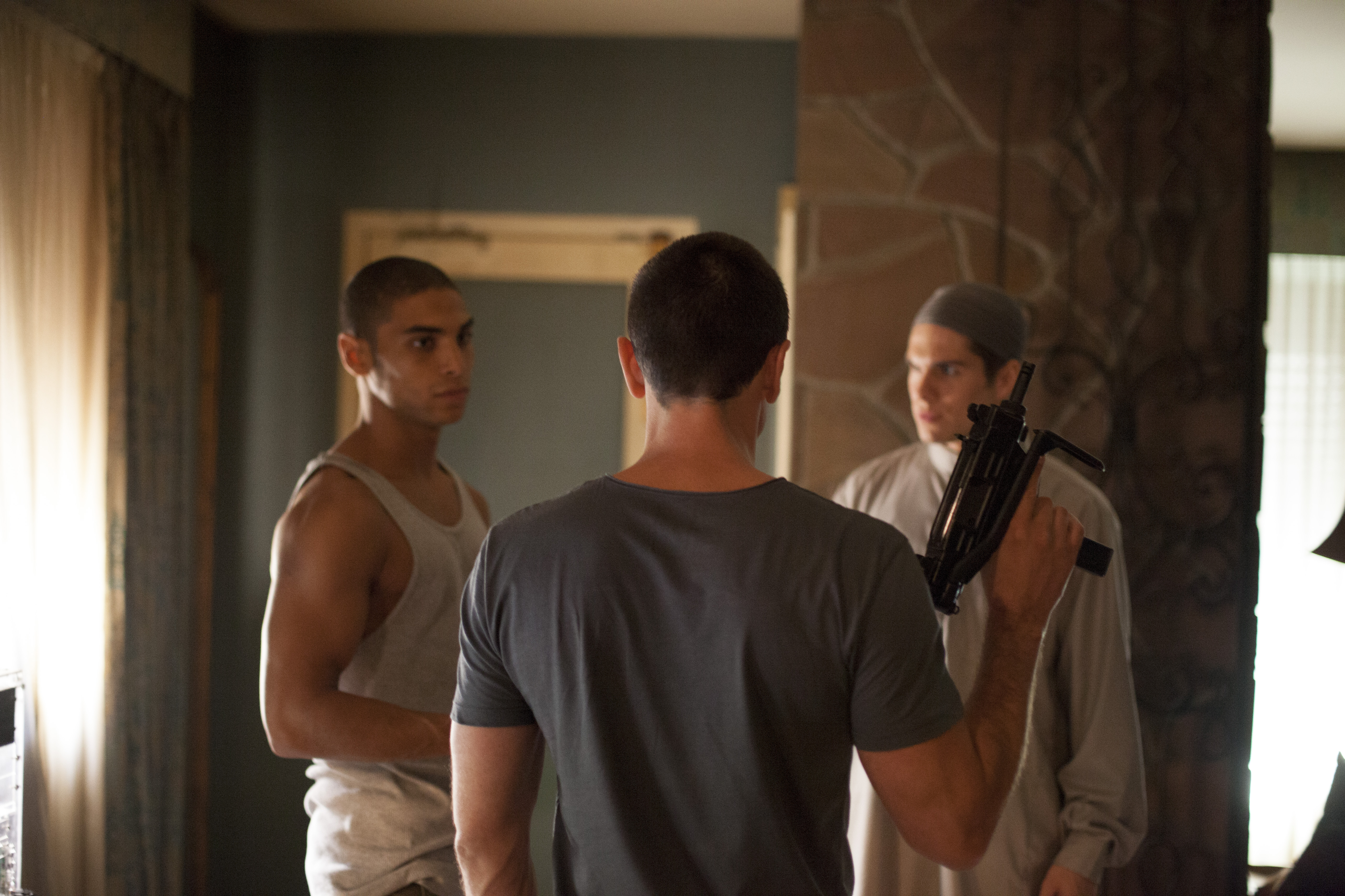 Dimitri Storoge, François Civil, and Nassim Lyes in Made in France (2015)