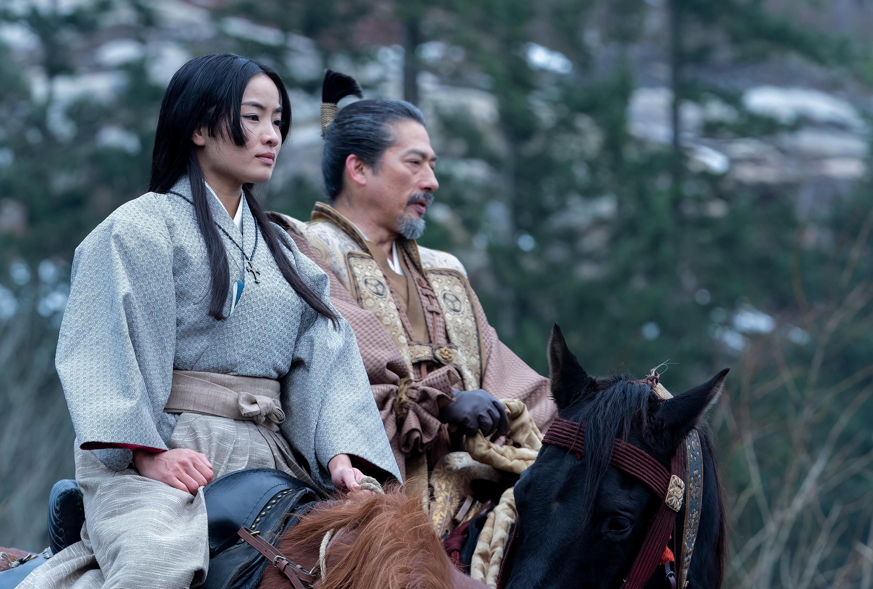 Hiroyuki Sanada and Anna Sawai in Shōgun (2024)