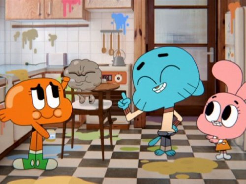 Logan Grove, Kwesi Boakye, and Kyla Rae Kowalewski in The Amazing World of Gumball (2011)