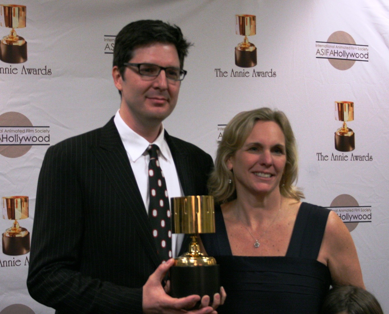 Melissa Cobb and Mark Osborne at an event for Kung Fu Panda (2008)