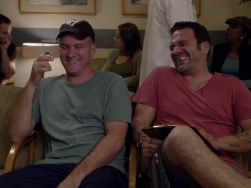 Mike O'Malley and Ricardo Chavira in Welcome to the Family (2013)