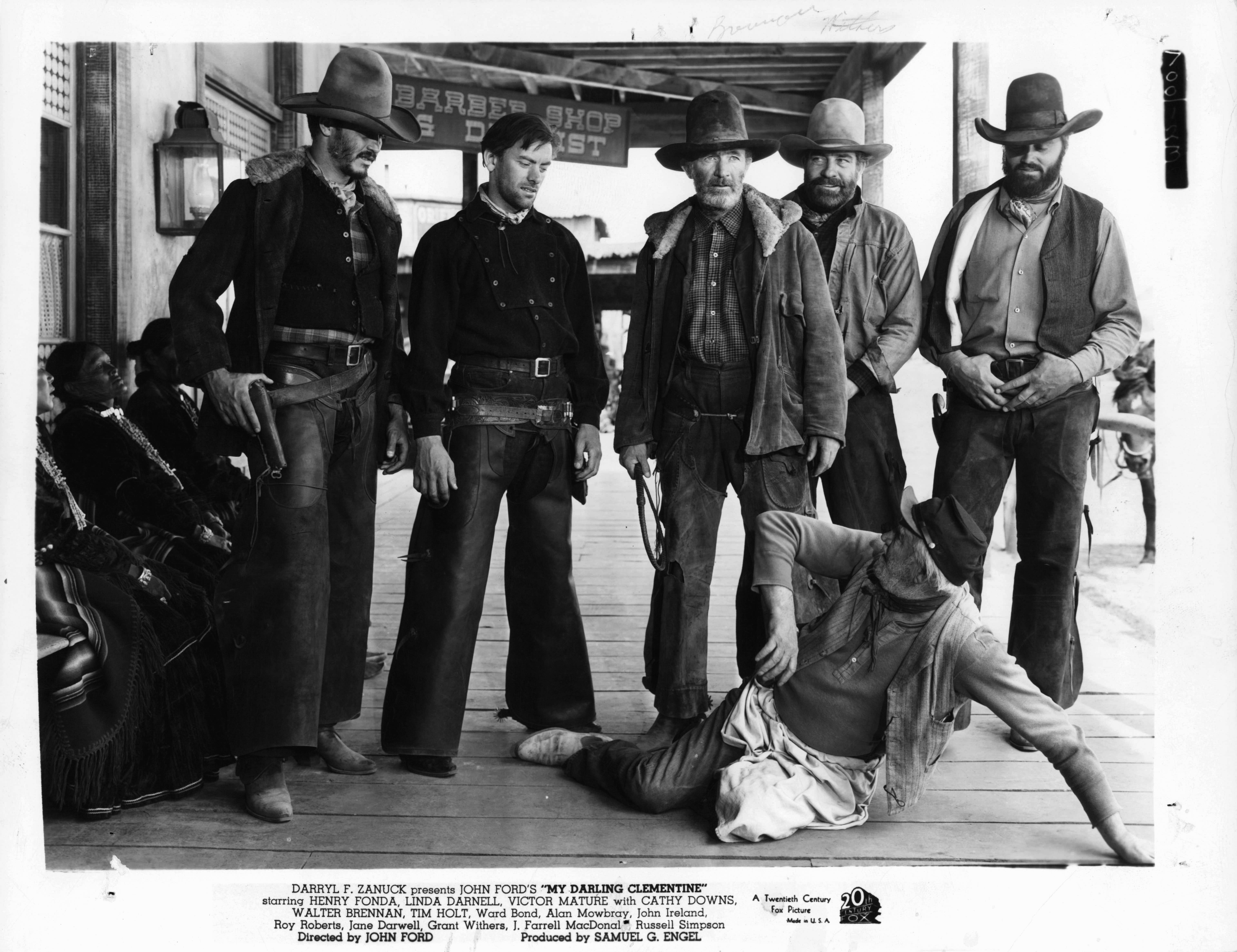 Walter Brennan, Francis Ford, John Ireland, Fred Libby, Mickey Simpson, and Grant Withers in My Darling Clementine (1946)