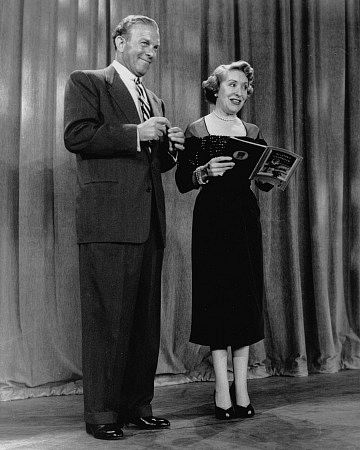 George Burns and Gracie Allen on stage of "The George Burns and Gracie Allen Show," 1951/CBS.