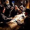 Quentin Tarantino, Jennifer Jason Leigh, Tim Roth, Kurt Russell, Jake Garber, and Robert Richardson in The Hateful Eight (2015)