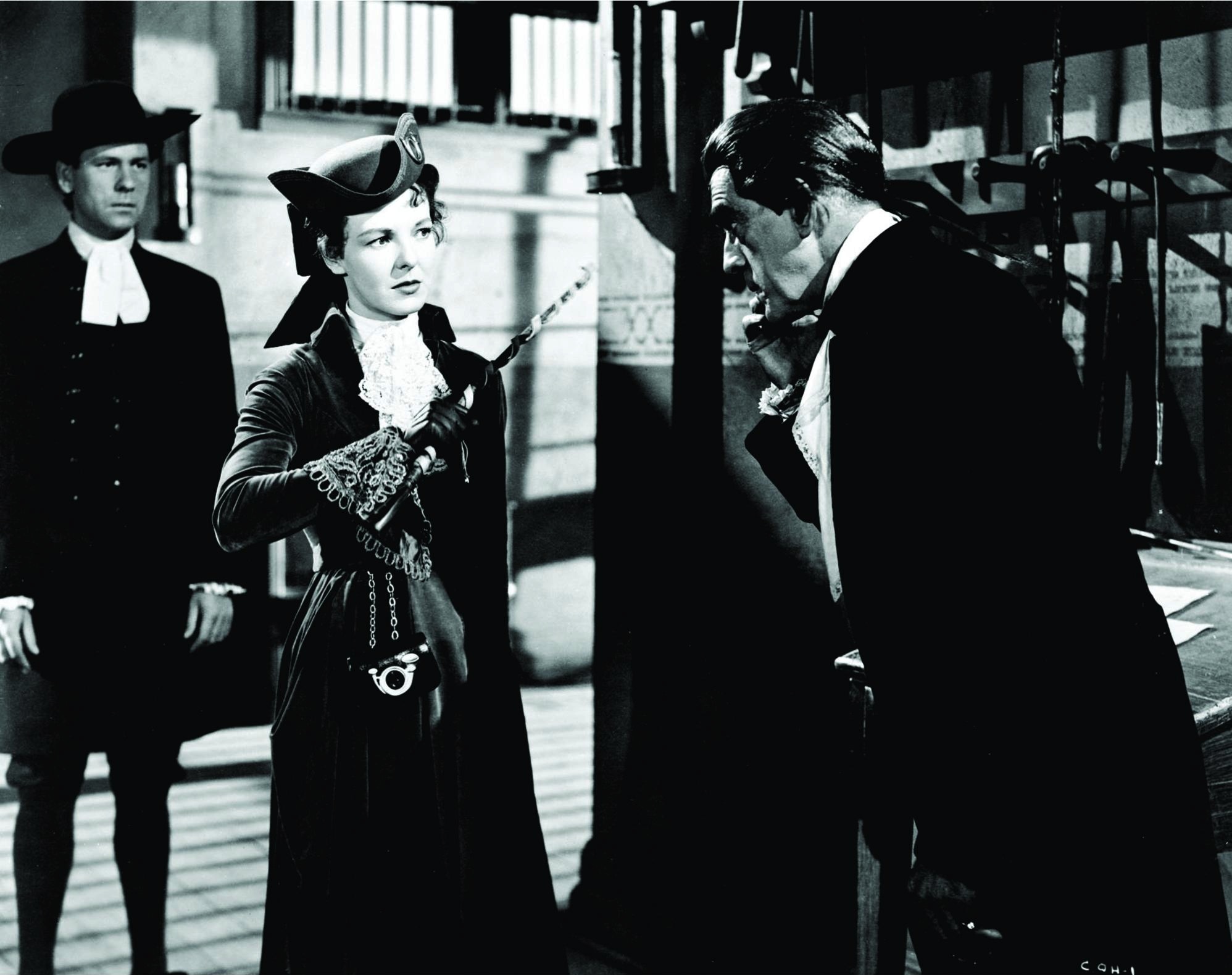 Boris Karloff, Richard Fraser, and Anna Lee in Bedlam (1946)