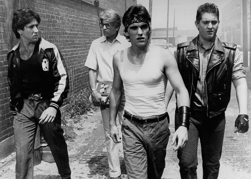 Nicolas Cage, Matt Dillon, Chris Penn, and Vincent Spano in Rumble Fish (1983)