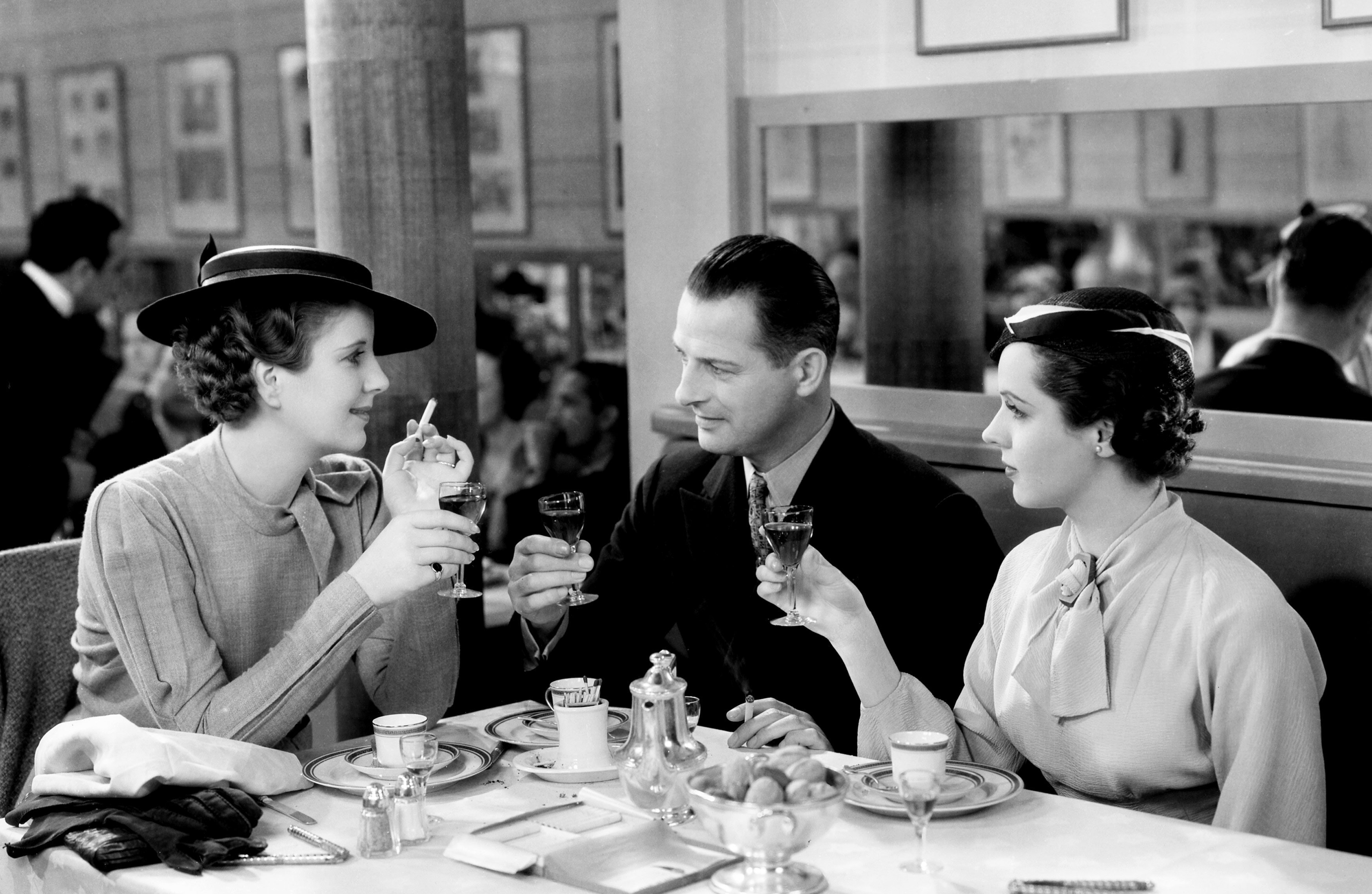 Reginald Denny, Jane Wyatt, and Diana Wynyard in One More River (1934)