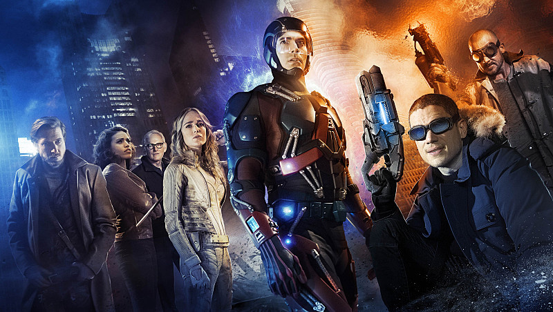 Victor Garber, Wentworth Miller, Dominic Purcell, Brandon Routh, Caity Lotz, Arthur Darvill, and Ciara Renée in DC's Legends of Tomorrow (2016)