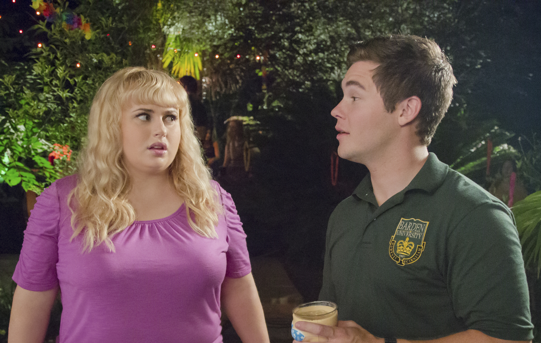 Rebel Wilson and Adam Devine in Pitch Perfect 2 (2015)