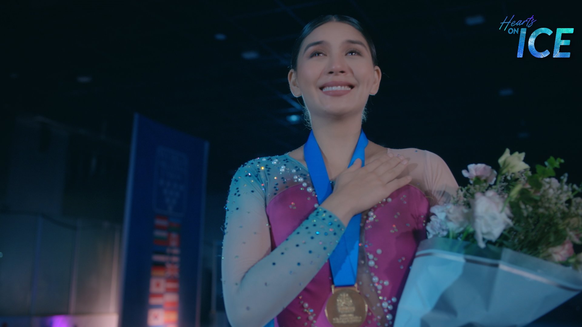 Ashley Ortega in Hearts on Ice (2023)