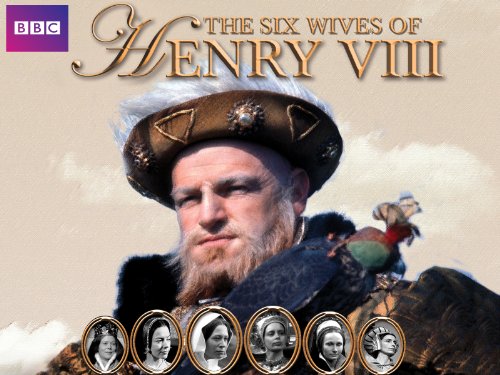 Annette Crosbie, Rosalie Crutchley, Elvi Hale, Keith Michell, Angela Pleasence, Anne Stallybrass, and Dorothy Tutin in The Six Wives of Henry VIII (1970)