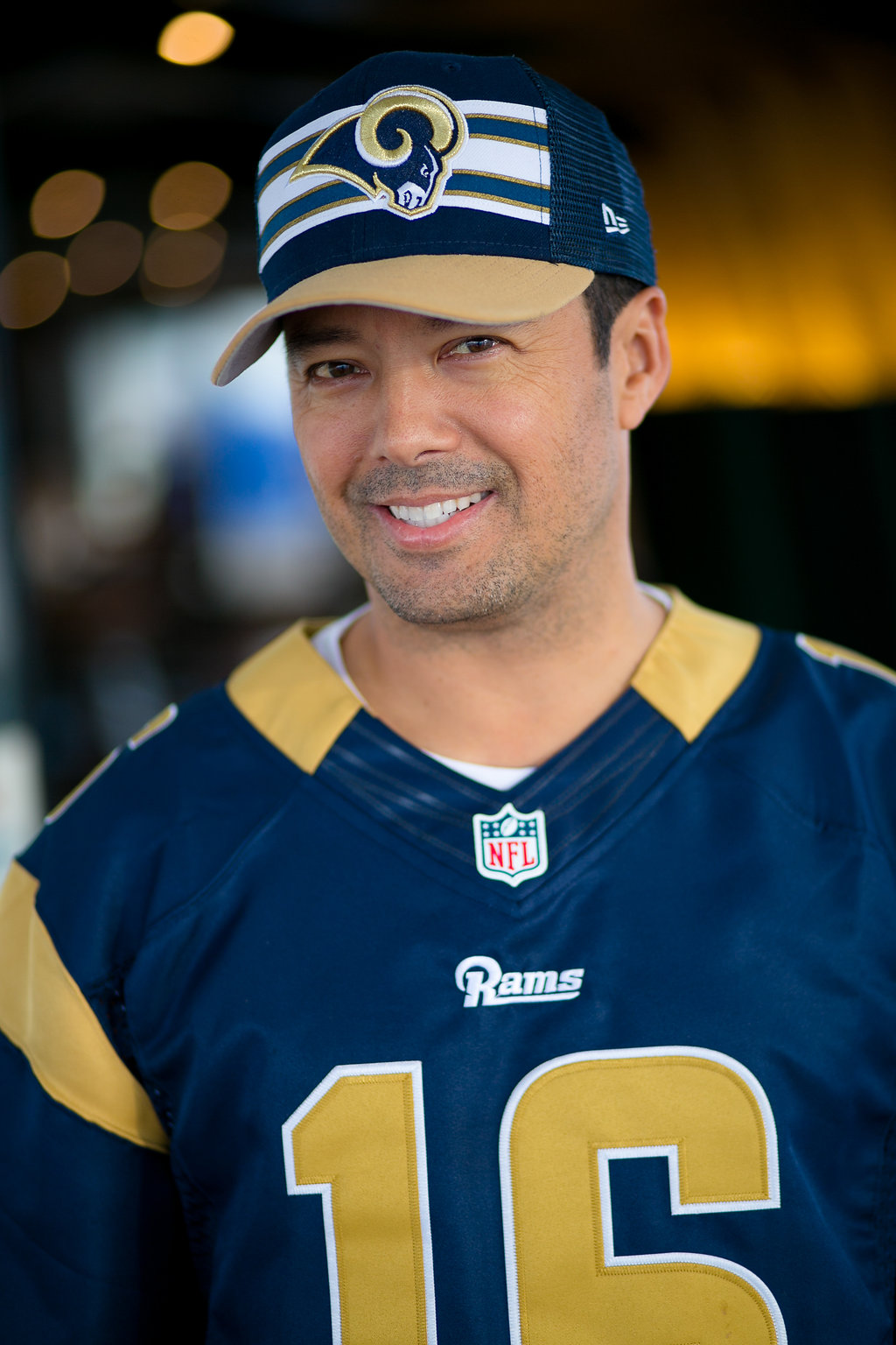 Representing Los Angeles and his favorite team, the Rams