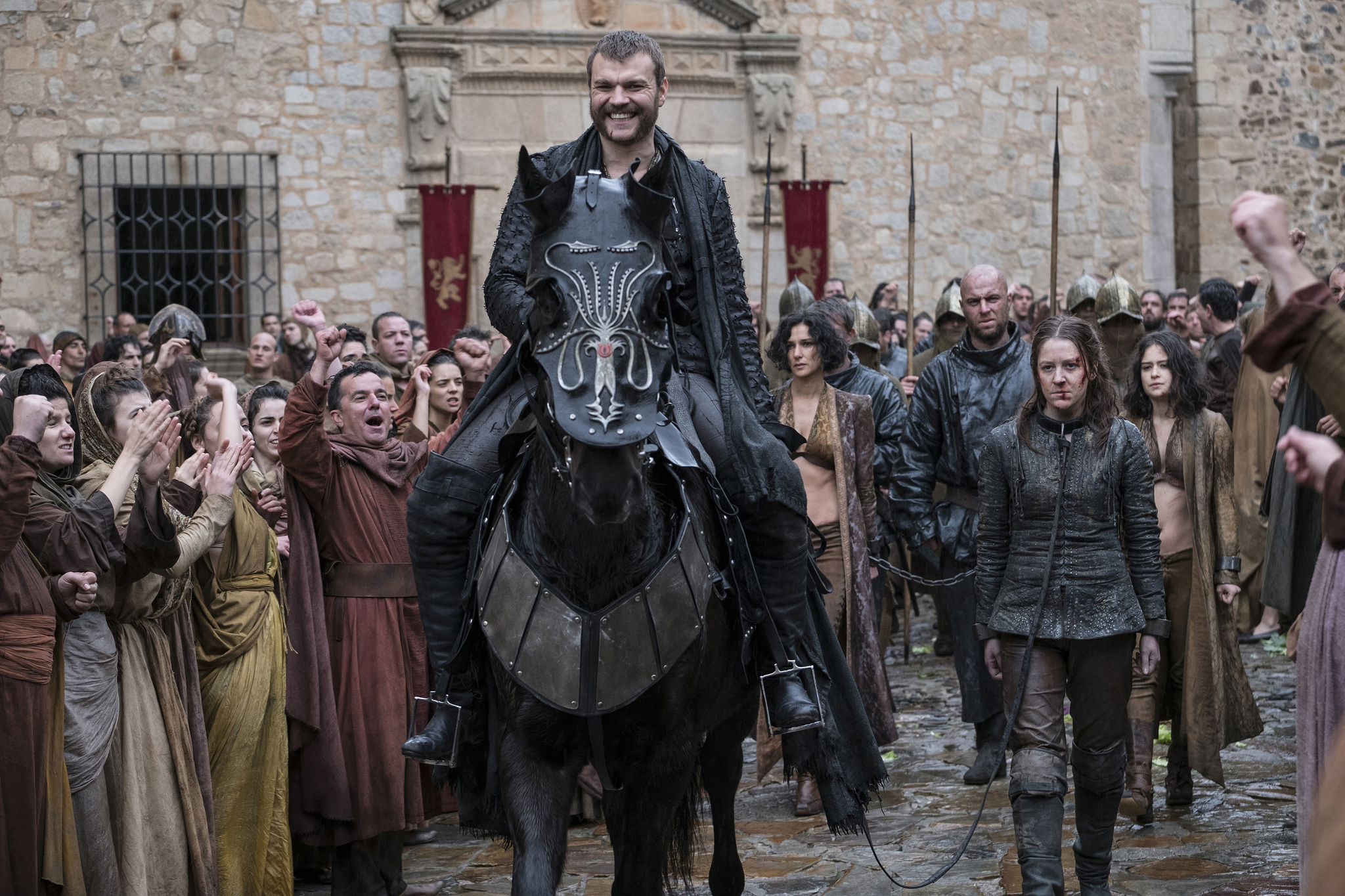 Indira Varma, Pilou Asbæk, Gemma Whelan, and Rosabell Laurenti Sellers in Game of Thrones (2011)