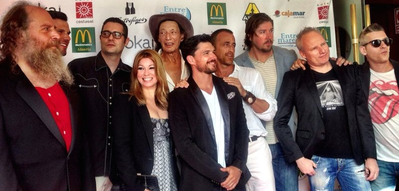 Cast and crew of "6 Bullets to Hell" at the Spain Premier in Almeria, Spain.