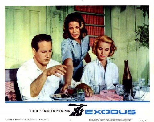 Paul Newman, Eva Marie Saint, and Alexandra Stewart in Exodus (1960)