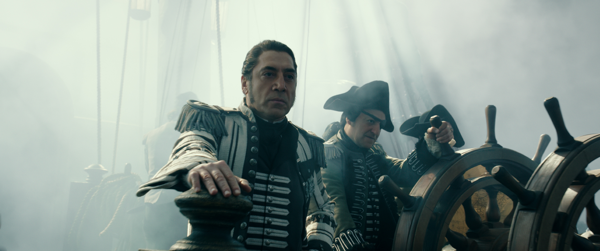 Javier Bardem, Juan Carlos Vellido, and Rupert Raineri in Pirates of the Caribbean: Dead Men Tell No Tales (2017)