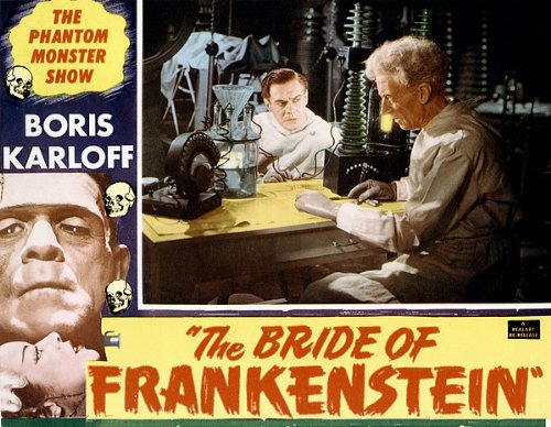 Boris Karloff, Colin Clive, and Ernest Thesiger in Bride of Frankenstein (1935)