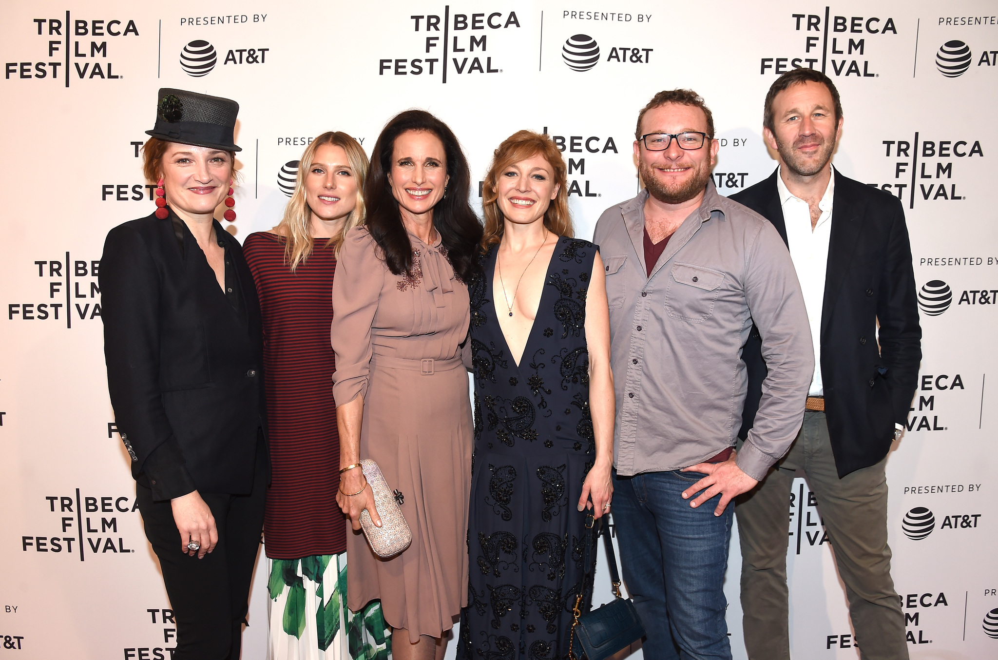 Andie MacDowell, Francesca Faridany, Chris O'Dowd, Juliet Rylance, James Adomian, and Dree Hemingway at an event for Love After Love (2017)