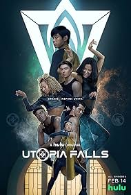 Robbie G.K., Devyn Nekoda, Robyn Alomar, Phillip Forest Lewitski, Akiel Julien, Mickeey Nguyen, and Humberly González in Utopia Falls (2020)